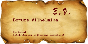 Boruzs Vilhelmina névjegykártya